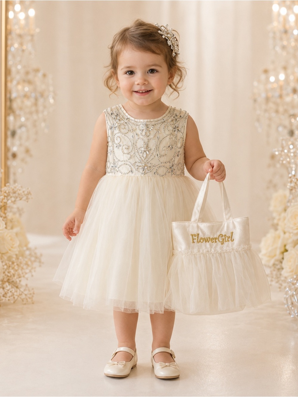 DB Studio Ivory Flower Girl Complete Set 2T